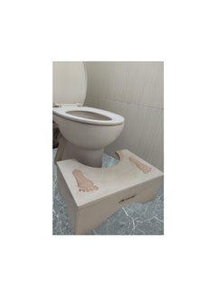Shams A healthy footrest for the bathroom base to prevent colon pain, with a healthy sitting position at a 35 degree angle, with a healthy bathroom basket.  - Image 1