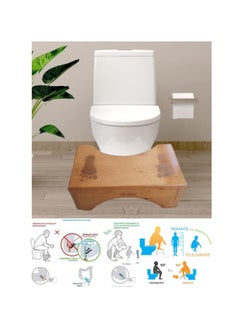 Shams A healthy footrest for the bathroom base to prevent colon pain, with a healthy sitting position at a 35 degree angle, with a healthy bathroom basket.  - Image 5