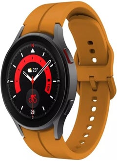 Next store Silicone Replacement Band Compatible with Samsung Galaxy Watch 5 Pro 45mm / Galaxy Watch 5 44mm / 40mm / Galaxy Watch 4 Special Band, No Gap Design Orange
