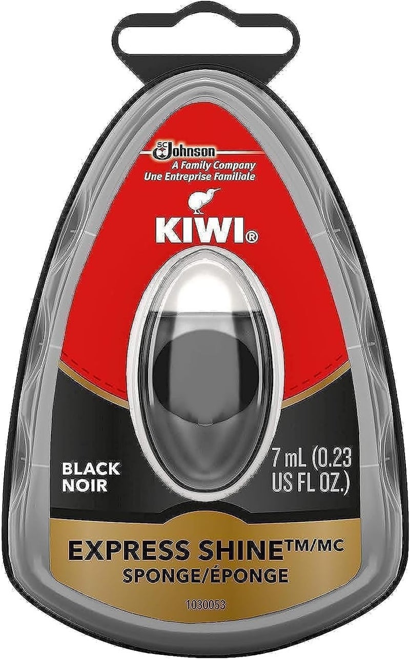 Kiwi Express Shoe Shine Sponge | Leather Care for Shoes, Boots, Furniture, Jacket, Briefcase and More | Black, 0.23 Fl Oz (Pack of 1) - Image 1