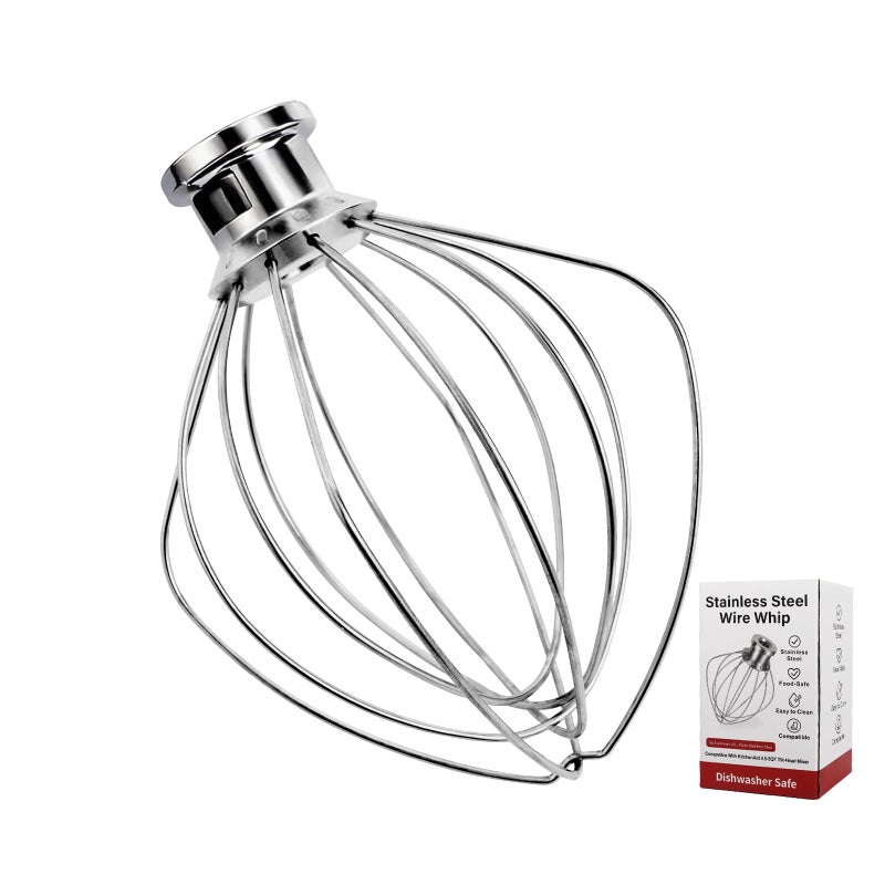 Cowbright Whole Stainless Steel K45WW Whisk Attachment for KitchenAid 455 TiltHead Mixer Dishwasher Safe Wire Whip for Kitchen Aid - Image 2
