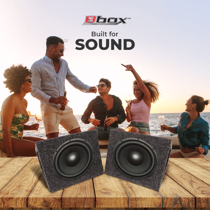 Atrend Atrend Bbox Pro Audio Tuned 6.5" Speaker Enclosures-Premium Speakers to Enhance Sound and Bass - Nickel Finish Speaker Terminals for Car or Truck - 18 Gauge Audio Cables-Speaker Set of 2 (Charcoal) - Image 2