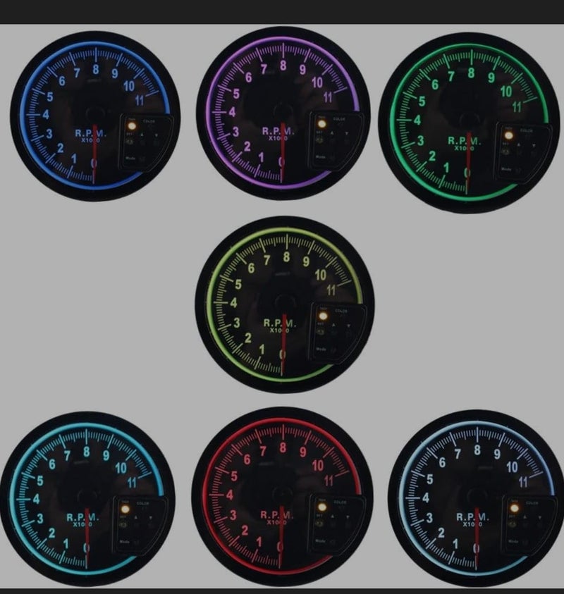 AUTO MT WORKING RPM Tiger RPM Meter Speedometer Tacho Gauge - Image 3