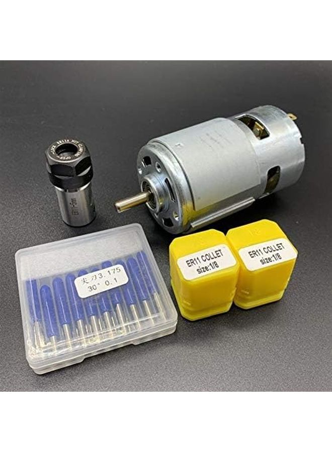 GTPBAO 775 محرك تيار مستمر 12-36 فولت مع قضيب تمديد ER11 سكين نحت لآلة راوتر CNC - Image 1