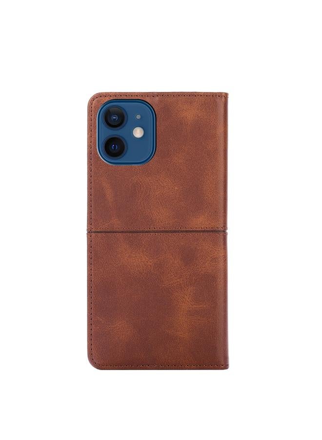 زبون جراب جلدي مغناطيسي أفقي قابل للطي بتصميم بقرة لهاتف iPhone 13 مع حامل وفتحات للبطاقات - Image 3