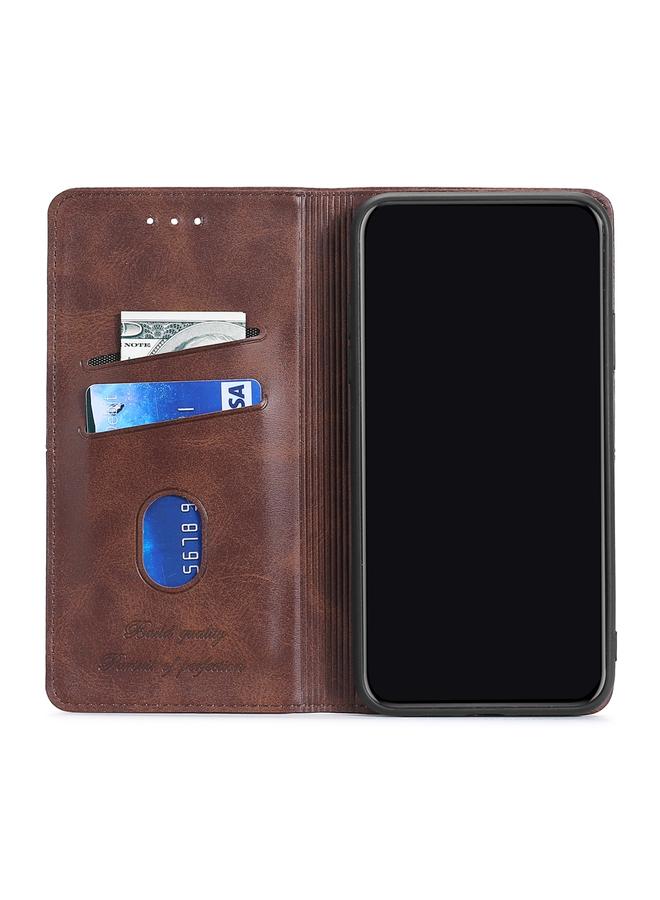 زبون جراب جلدي مغناطيسي أفقي قابل للطي بتصميم بقرة لهاتف iPhone 13 مع حامل وفتحات للبطاقات - Image 5