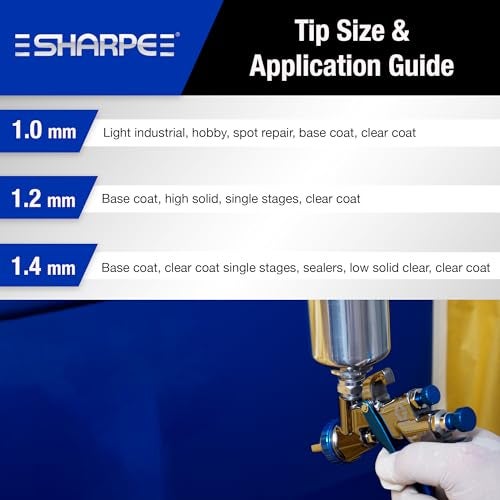 SHARPE مسدس رش الطلاء GracoSharpe 289200A MiniHvlp Fx1000، 1.0 مم - Image 5