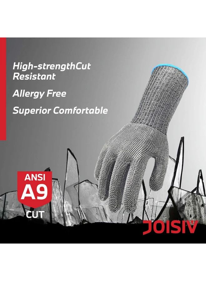 Cut Resistant Stainless Steel Wire Mesh Glove Size M Ambidextrous Ergonomic Fit - Image 5