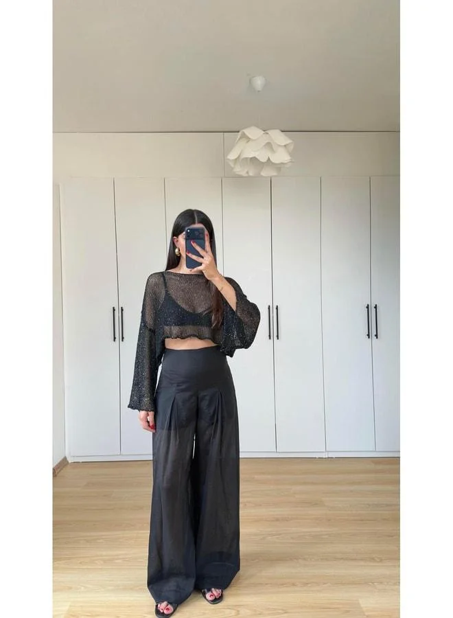 Gaus Black ZR Model Transparent Pants with Shorts GAUS-01594.