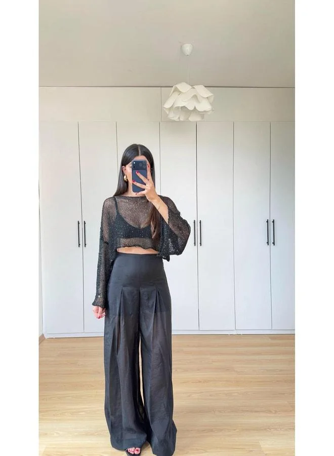 Gaus Black ZR Model Transparent Pants with Shorts GAUS-01594.