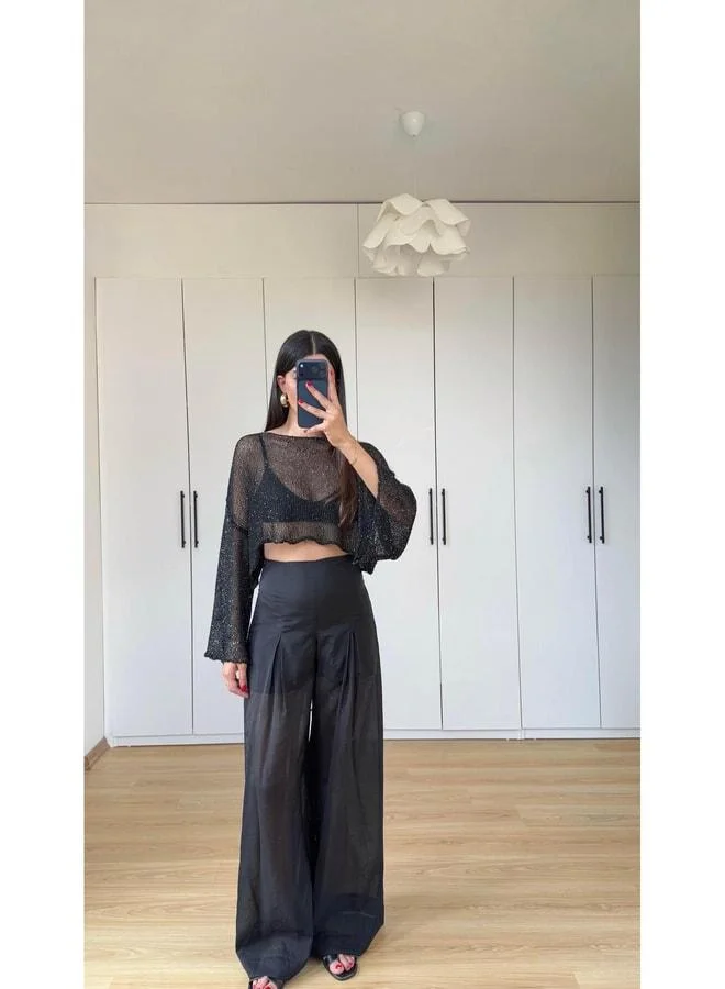 Gaus  Black ZR Model Transparent Pants with Shorts GAUS-01594. for Women | Best Price UAE