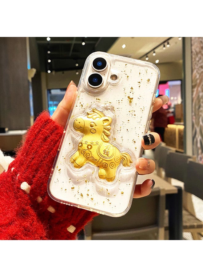 Gurrs New Year Limited Edition Transparent Full-cover Ultra-thin Shockproof Creative Chinese Style Gold Foil Iphone 17 Case For Men And Women