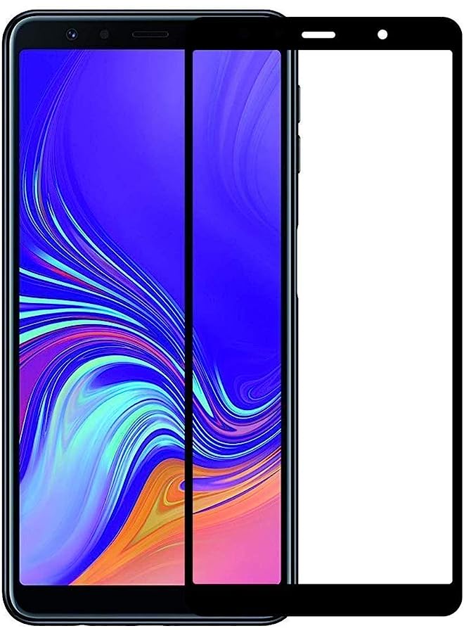 PROMASS Galaxy A7 2018 Full Coverage 5D Glass Curved Tempered Screen Protector For (2018) - Black - Image 1