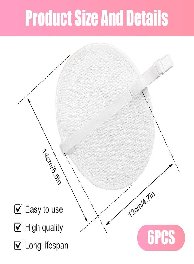 Grevosea 3 Pairs Underarm Sweat Pads, Reusable Armpit Sweat Pads for Women Comfortable and Breathable Sweat Pads for Under Arms Workouts and Special Use (White - Image 2
