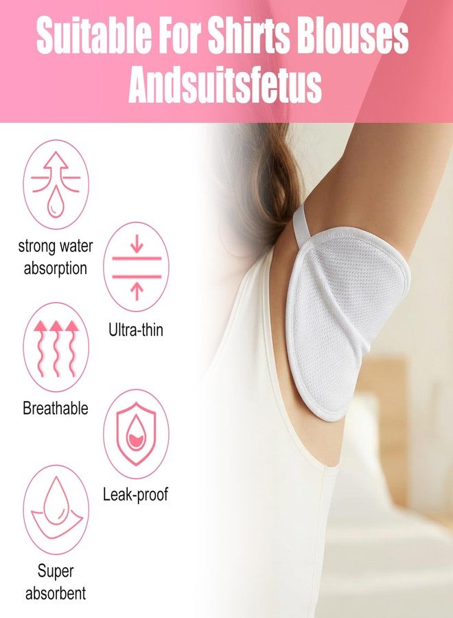 Grevosea 3 Pairs Underarm Sweat Pads, Reusable Armpit Sweat Pads for Women Comfortable and Breathable Sweat Pads for Under Arms Workouts and Special Use (White - Image 4
