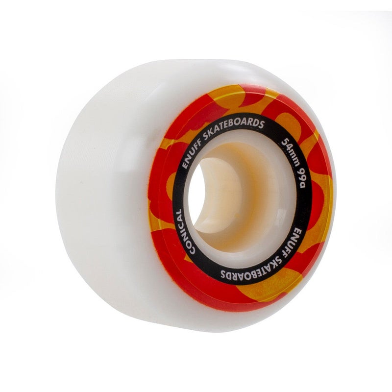 Enuff Conical Skateboard Wheels Red/Orange 54mm 99A [set/4]