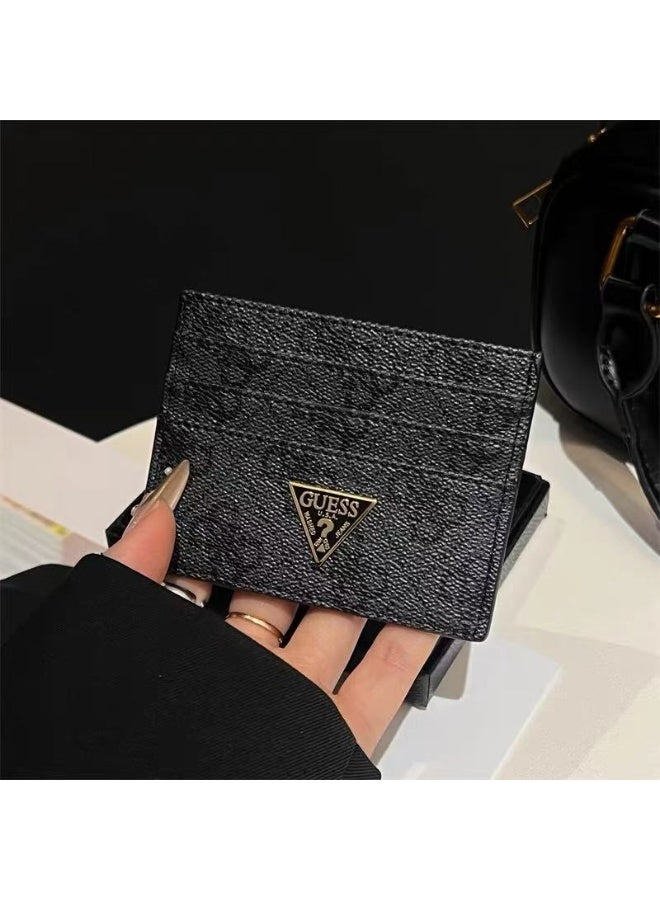 جيست حامل بطاقات مزخرف من علامة تجارية عصرية مع 7 فتحات وعلامة مثلث معدنية - Image 1