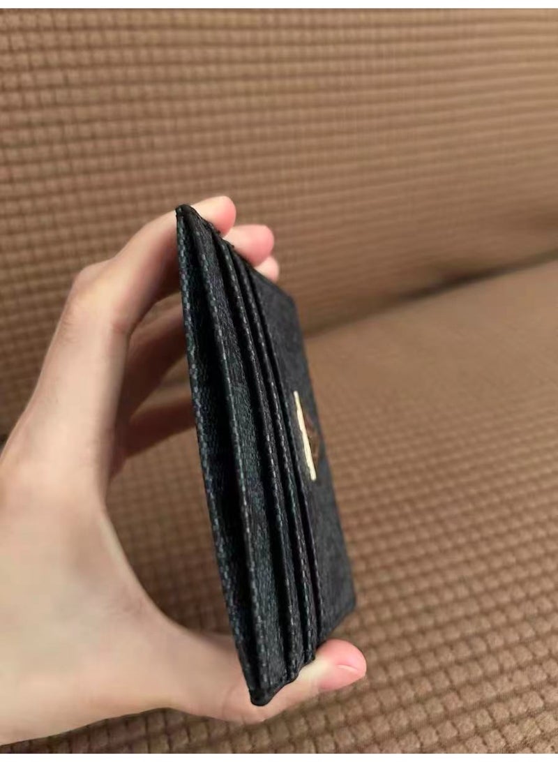 جيست حامل بطاقات مزخرف من علامة تجارية عصرية مع 7 فتحات وعلامة مثلث معدنية - Image 2