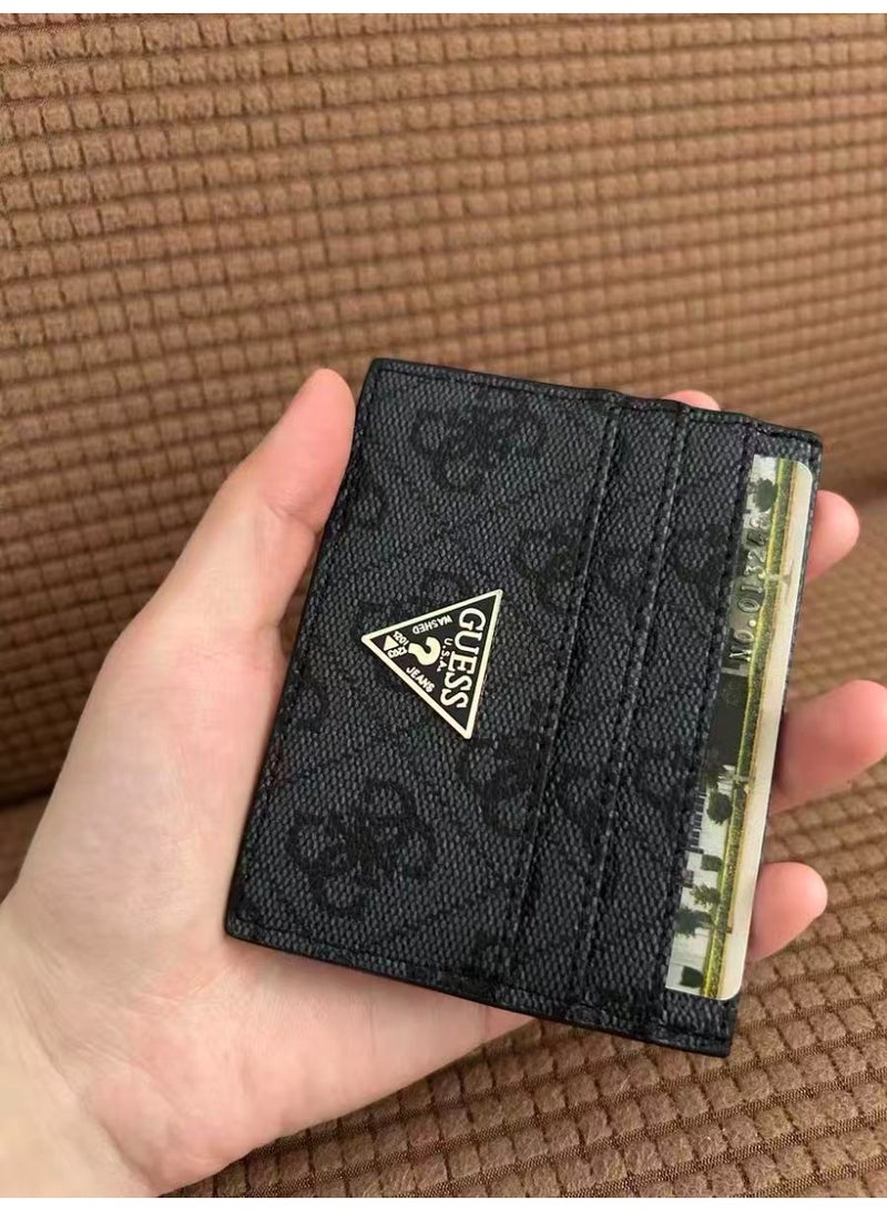 جيست حامل بطاقات مزخرف من علامة تجارية عصرية مع 7 فتحات وعلامة مثلث معدنية - Image 4