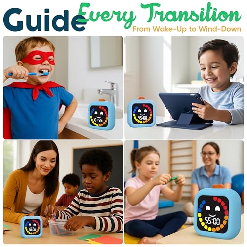 VISSE Digital Visual Timer for Kids - Rechargeable 99 Min Timer - Focus & Smoother Routines - Visual Timer for Classroom, ADHD Autism Toddler Support - Daily Use at Home, Therapy or School - Image 4