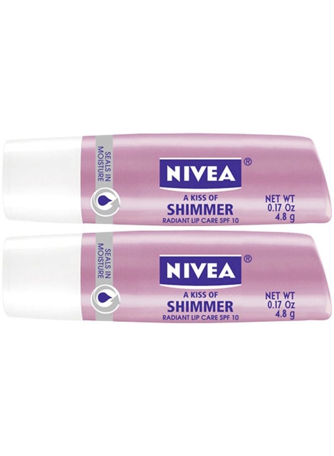 Nivea Lip Care A Kiss of Shimmer Lip Care Stick - Pearly Shimmer - 2 pk