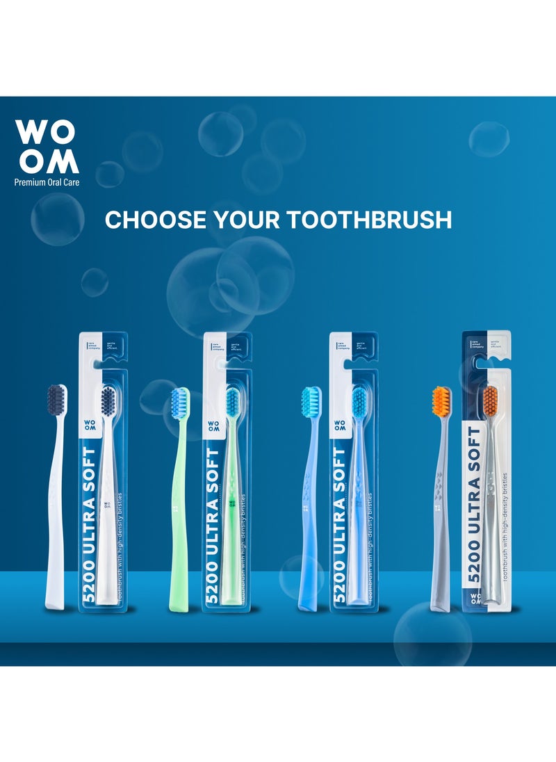 Toothbrush WOOM 5200 Ultra Soft for Sensitive Teeth and Gums, White