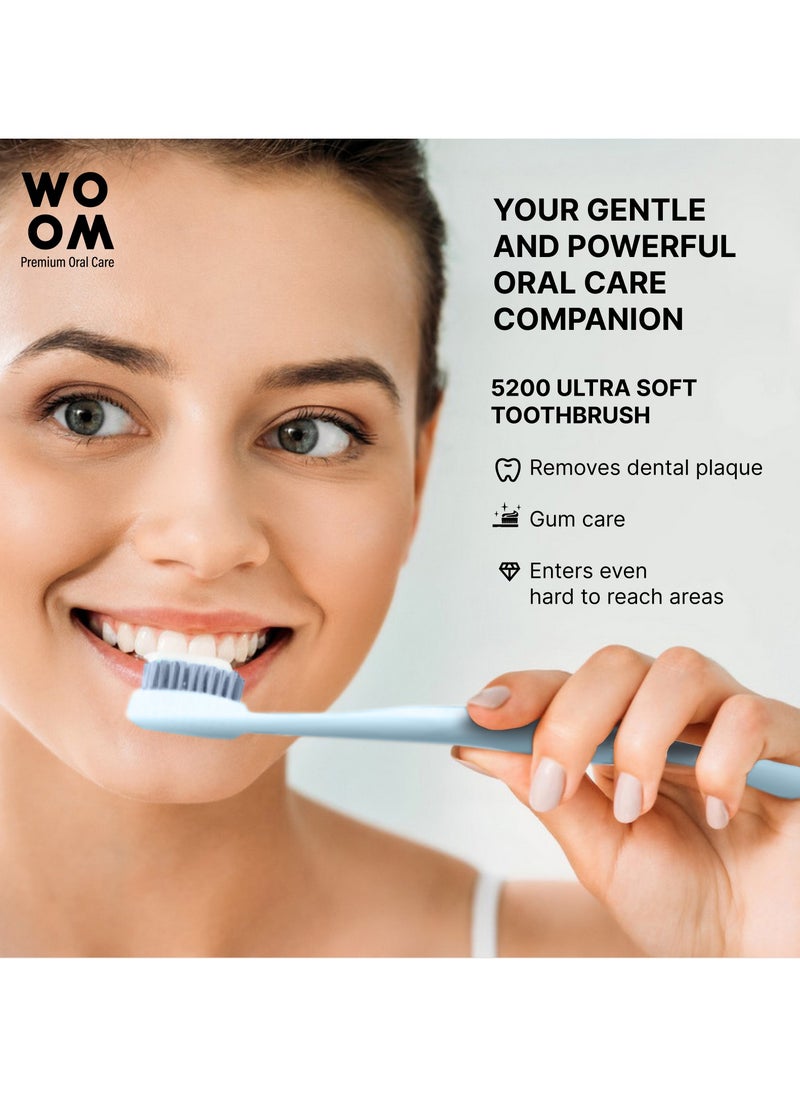 Toothbrush WOOM 5200 Ultra Soft for Sensitive Teeth and Gums, White