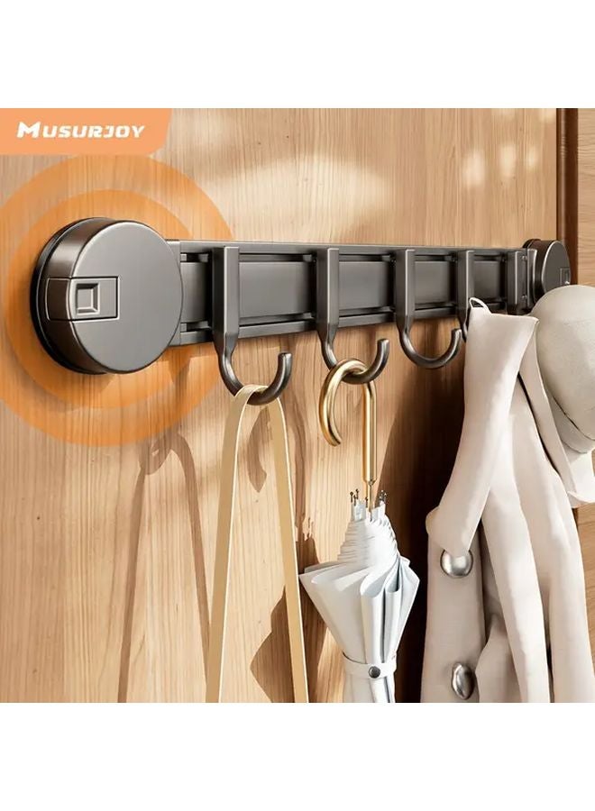 Simple Size Suction Cup Hooks 4 Hooks Reusable No Drill Adhesive Wall Mounted Organizer - Image 2