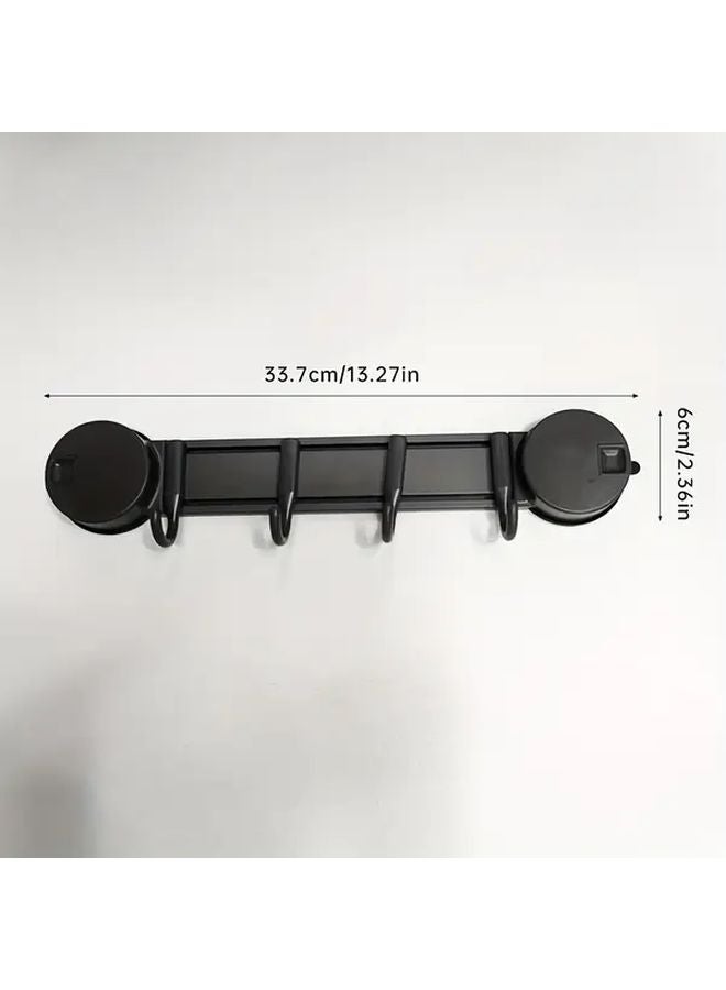 Simple Size Suction Cup Hooks 4 Hooks Reusable No Drill Adhesive Wall Mounted Organizer - Image 4