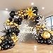 ADOINBY Black Gold and Silver Balloon Arch Kit 142Pcs Metallic Chrome Balloons and Stars Balloon Garland kit Different Size Balloons Kit for New Year Men Birthday 2026 Graduation Party Decorations - Image 2