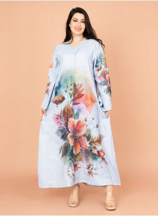 Graceful Floral Highlight Jalabiya IN1848 Blue - pzsku/ZA9C4F7DD7DB8BC4BA630Z/45/1741598918/e2a363e9-2528-44c1-978f-e06d110b750d