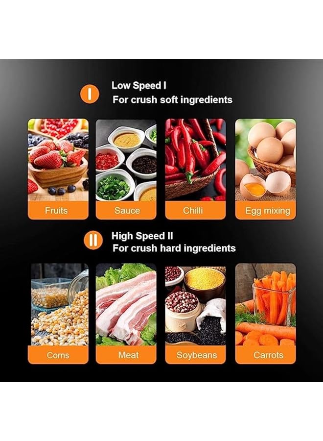 Electric Meat Grinder 2L Stainless Steel Electric Meat Chopper Food Processor Machine For Meat Vegetables Fruits And Nuts 2L