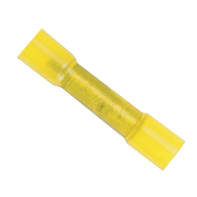 Ancor 309299 Marine Grade Electrical Nylon Insulated Adhesive Lined Heat Shrink Butt Connectors 12 to 10Gauge Yellow 100Pack