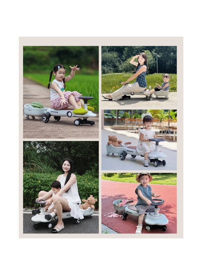 Lecoco Figg-F2-T Ride-On Car with Trailer | 360? Steering, PU LED Wheels, Music & Parent-Child Seat ? for Kids 10M+ - Image 4