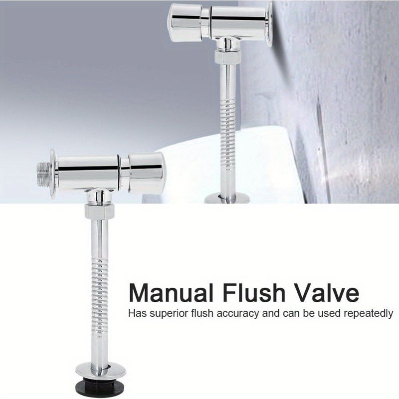 Manual Urinal Flush Valve Zinc Alloy Bidet T Adapter With Shut Off - Image 4