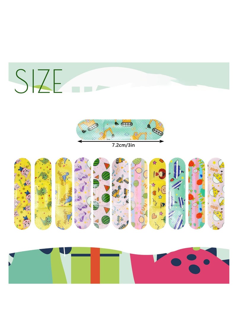 Excefore Colorful Cartoon Adhesive Bandages for Kids, 360 Pcs Children Waterproof Breathable Bandages, Bandages for Kids Repair Tape, Knuckle Stickers Comfortable Protection Scrapes and Cuts - Image 2