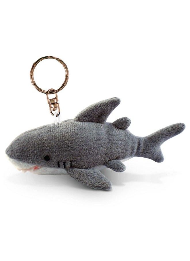 Puzzled Shark Plush Keychain Stuffed Animal Toy Soft Fur Ocean Life Animal Grey Shark Charm Keyring Cute Decorative Plush Toy Accessory Fun Buddy For Kids Bag Purse Backpack Handbag 4 Inches  - Image 1