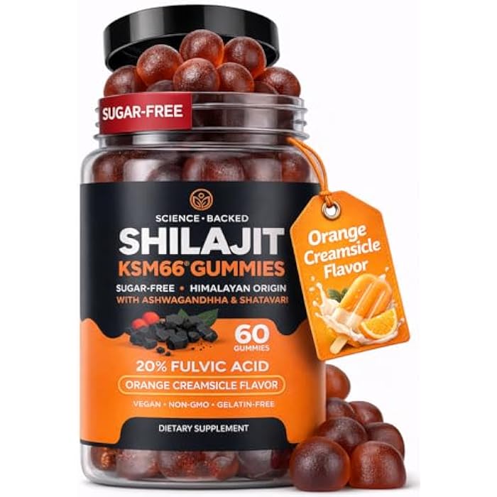 Purify Life Sugar-Free Himalayan Shilajit Gummies for Men and Women [4000mg - 10:1 Extract] Energy, Focus & Testosterone Booster with KSM 66 Ashwagandha and Shatavari - Non-GMO - Image 1