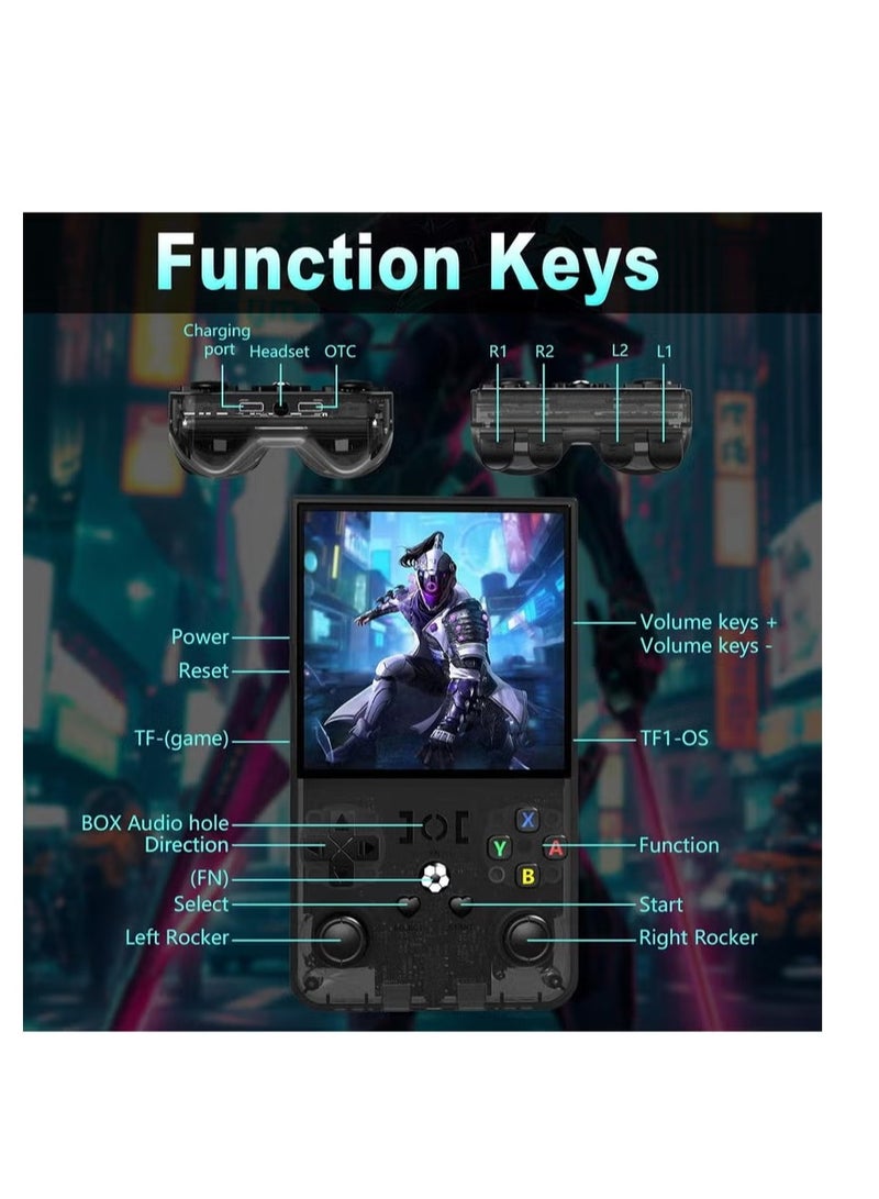 BlueFire R36MAX Retro Handheld Game Console with 4.0" IPS HD Screen, 64GB 18000+ Classic Games, Quad-Core RK3326, Linux OS, 30+ Emulators, 4000mAh Battery, Plug & Play, Dual Joysticks – Portable Gaming Console for Kids & Adults - Image 3