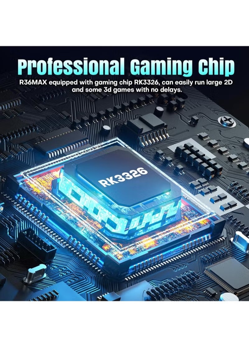 BlueFire R36MAX Retro Handheld Game Console with 4.0" IPS HD Screen, 64GB 18000+ Classic Games, Quad-Core RK3326, Linux OS, 30+ Emulators, 4000mAh Battery, Plug & Play, Dual Joysticks – Portable Gaming Console for Kids & Adults - Image 5