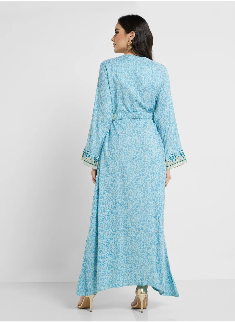 KASHKHA Printed Magarabi Look Jalabiya