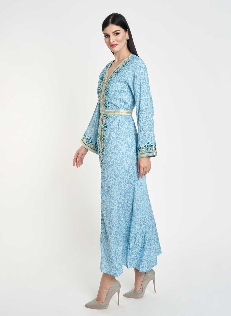 كشخة جلابية مطبوعة بنقشة مغربي - Image 2