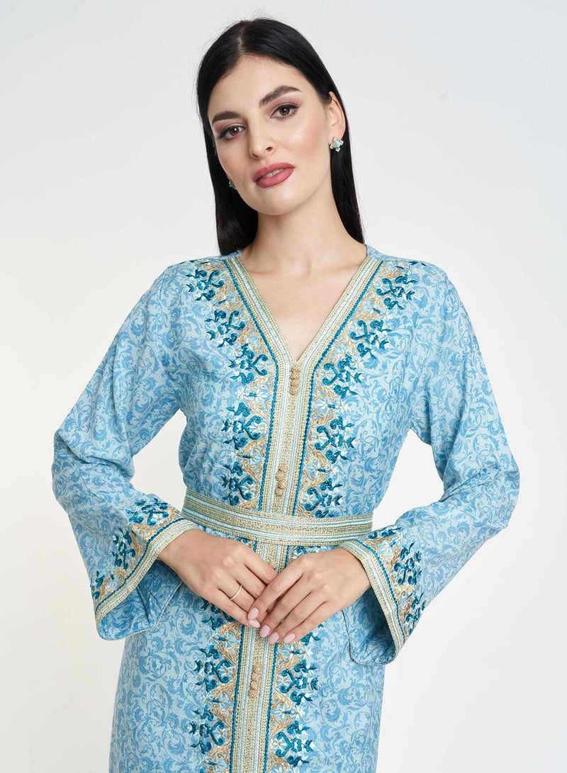 كشخة جلابية مطبوعة بنقشة مغربي - Image 4