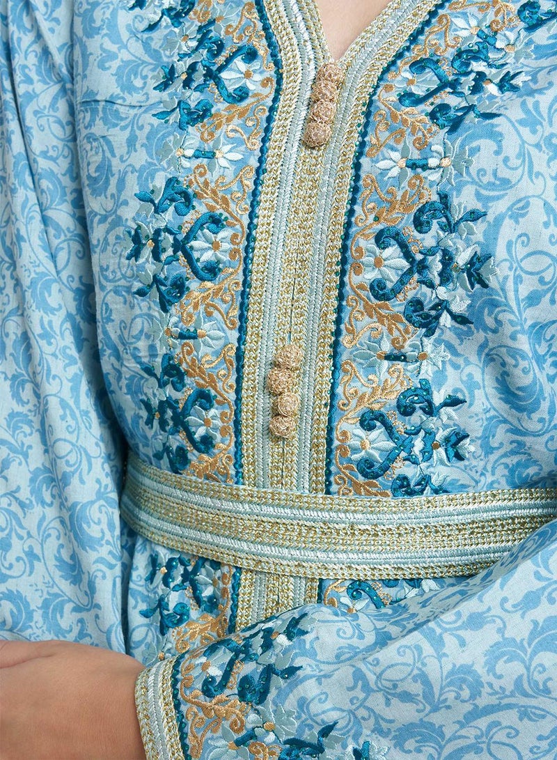 كشخة جلابية مطبوعة بنقشة مغربي - Image 5