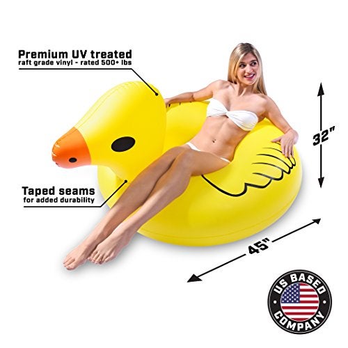 GoFloats Duck Party Tube Inflatable Raft, Float In Style (for Adults and Kids) - Image 4