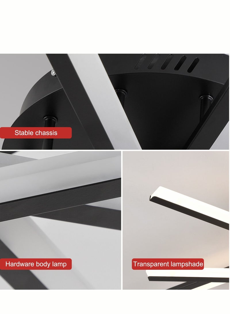 Haikomin 5 Lights LED Flush Mount Ceiling Light 58W Modern Acrylic Ceiling Lamp With Remote Control Dimmable Chandelier Lighting Fixtures for Kitchen Bedroom Living Room - Image 4