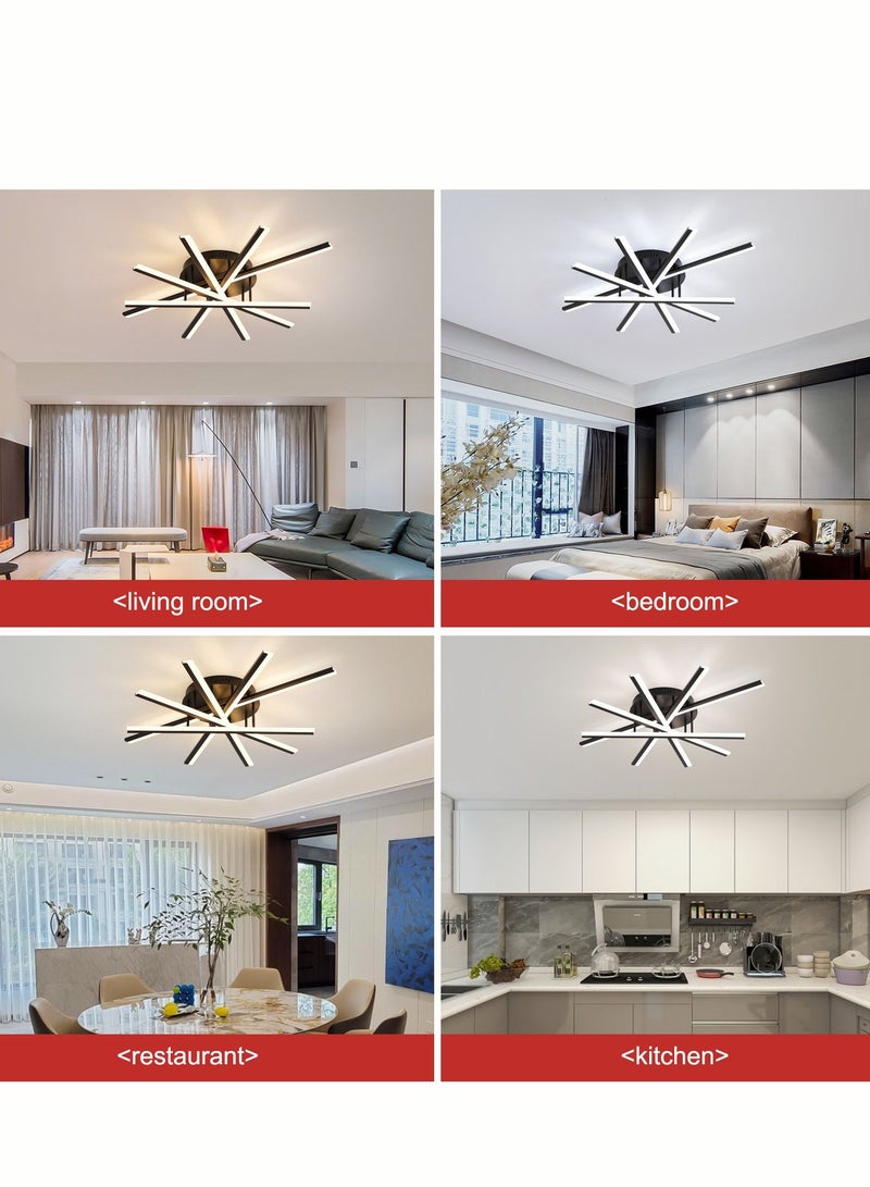 Haikomin 5 Lights LED Flush Mount Ceiling Light 58W Modern Acrylic Ceiling Lamp With Remote Control Dimmable Chandelier Lighting Fixtures for Kitchen Bedroom Living Room - Image 5