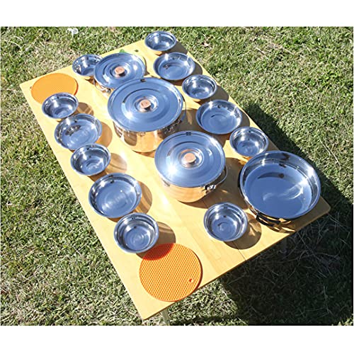 camping moon CAMPINGMOON 16PCS Camping Cookware Set Stainless Steel Outdoor Nesting Cooking Mess Kit Pots Pans Bowls with Storage Carrying Tote Bag MC240 - Image 5