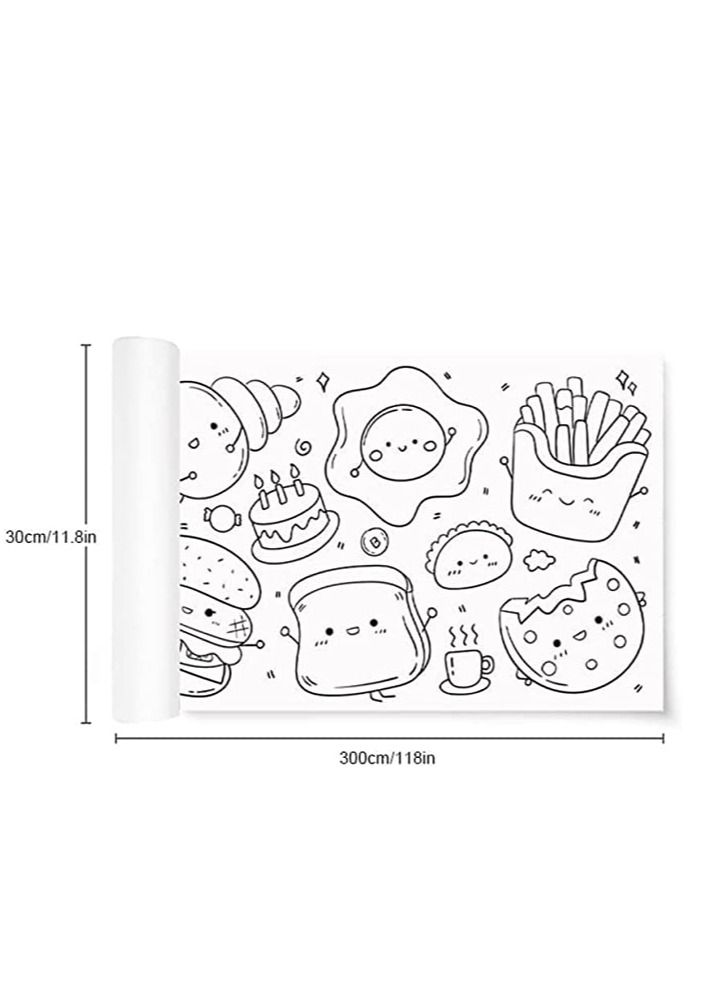 Generic Children's Drawing Roll Drawing Paper Roll DIY Painting Drawing Paper Filling Paper Early Educational Drawing Book for Kids  - Image 2