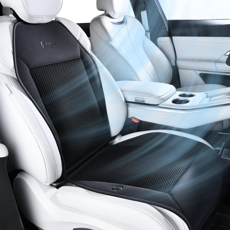 FLORICH Cooling Car Seat Covers with Blowing  Suction 12V24V Cooling Ventilated Car Seat Cushion with 8 Turbo Fans 3Speed Adjustable Universal Fit for Car SUV Truck Van for Summer Driving